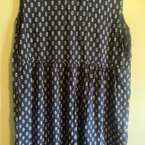 beachlunchlounge Navy Blue White Floral Sleeveless Flowy Boho dress size XL - Picture 10 of 11